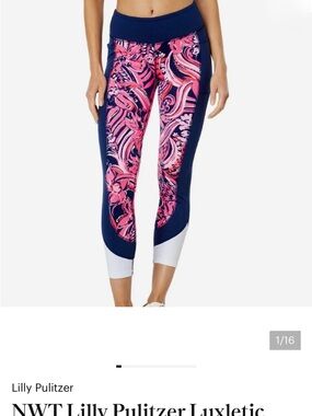 Lilly Pulitzer Pink and Blue Paisley Leggings